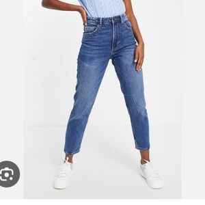 Bershka Blue Ankle Jeans